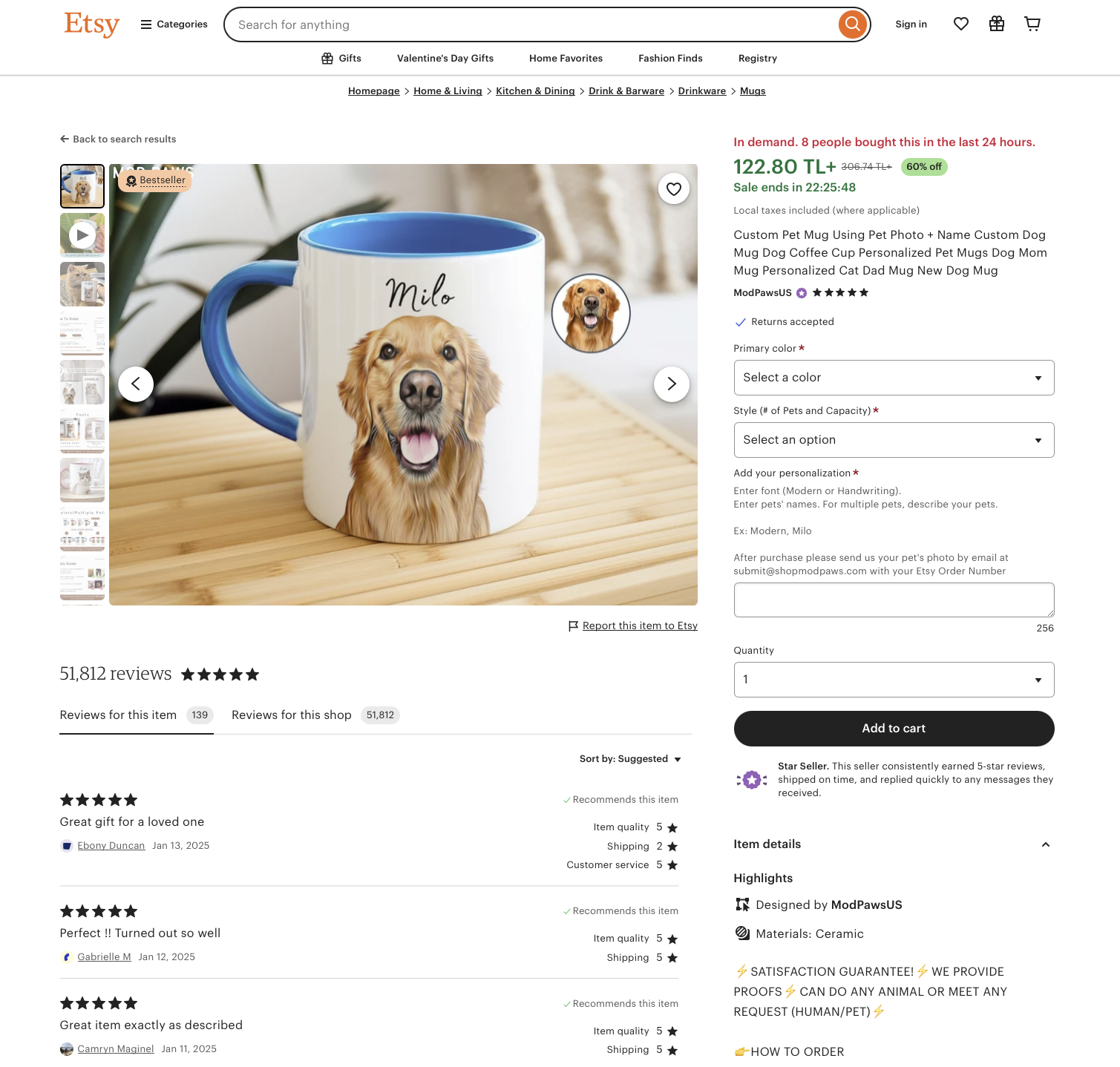a screenshot of a etsy store