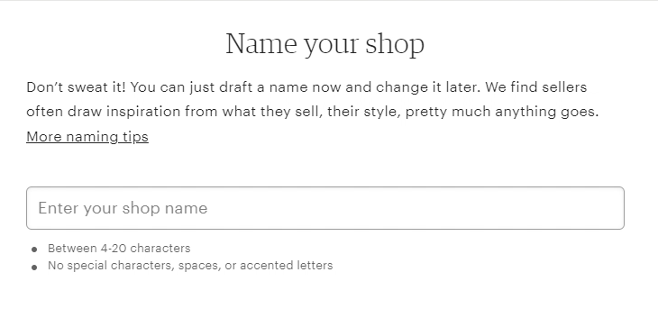 etsy name shop
