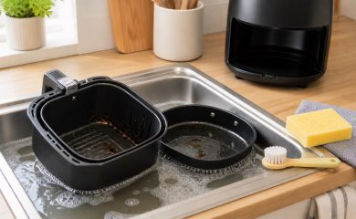 Airfryer Sepetindeki Yanmış Yağ Nasıl Temizlenir?